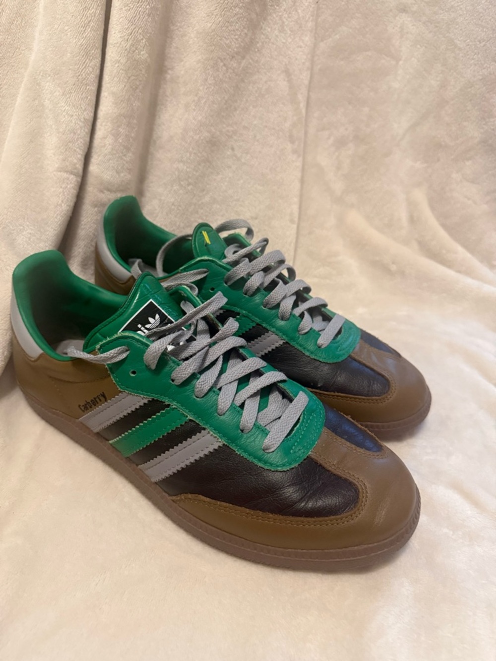 Adidas Originals Cafeteria Sneakers Green Brown Leather Casual Shoes